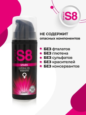 Stimul8 Spark Warming - Возбуждающий гель для клитора с разогревающим эффектом, 30 мл