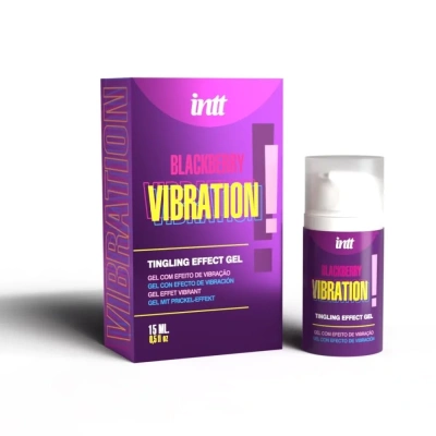 Intt Vibration Blackberry - Жидкий интимный гель с эффектом вибрации Ежевика, 15 мл