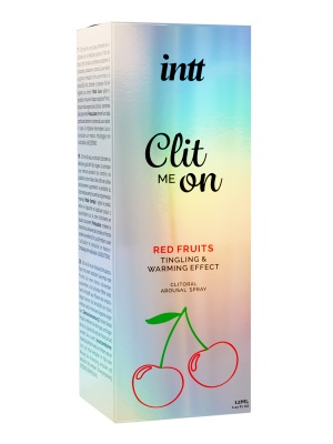 Intt Clit Me On Red Fruits - Согревающий жидкий вибратор для клитора с вкусом вишни, 12 мл