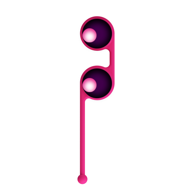 Kegel Tighten Up III Pretty Love Baile - Шарики вагинальные на плотной силиконовой сцепке из коллекции, 3.5 см (розовый)
