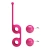Kegel Tighten Up III Pretty Love Baile - Шарики вагинальные на плотной силиконовой сцепке из коллекции, 3.5 см (розовый)