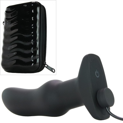 Rimmers Model M Curved Rimming Plug with Remote - Массажер простаты с эффектом римминга, 15х4 см 