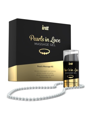 Intt Pearls in Love - набор для интимного массажа с жемчужным ожерельем, 15 мл