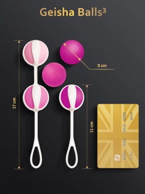 Вагинальные шарики Geisha Balls 3, 17х3 см