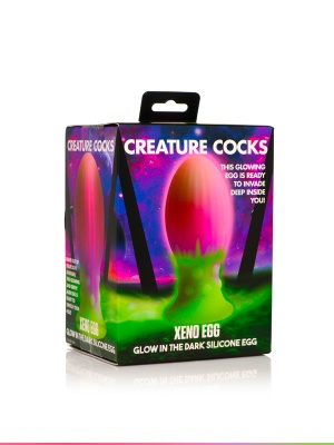Xeno Egg - фаллоимитатор яйцо светящееся в темноте,  L 13.3х5.8 см