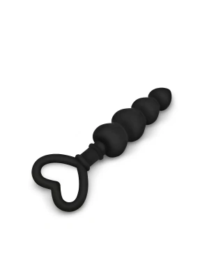 Браззерс - рельефная анальная пробка, 15х3.5 см (черная)