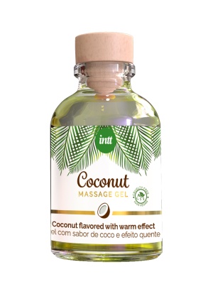 Intt Coconut Massage Gel - Массажный гель с согревающим эффектом и вкусом кокоса, 30 мл