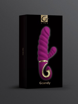 Вибратор-кролик с витым стволом GCandy, 22х4.5 см