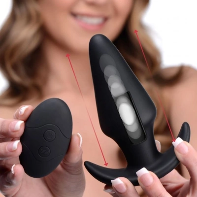 Kinetic Thumping - анальная пробка с толчковыми движениями, 13.3х5 см 