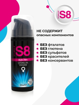 Stimul8 Electra Cooling - возбуждающий лубрикант с охлаждающим эффектом, 30 мл