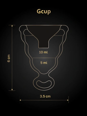 Менструальная чаша с защитой от протечек GCup, 10 мл