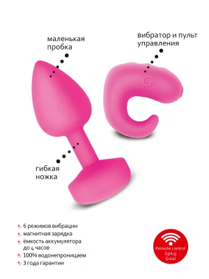 Gvibe Gkit - набор анальная пробка+кольцо, 8х2,8 см 