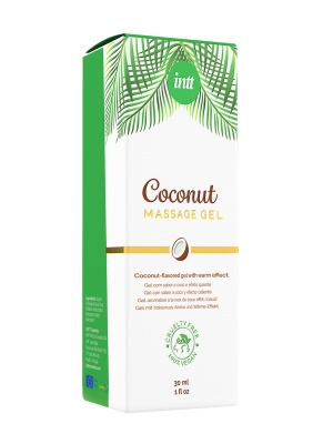 Intt Coconut Massage Gel - Массажный гель с согревающим эффектом и вкусом кокоса, 30 мл